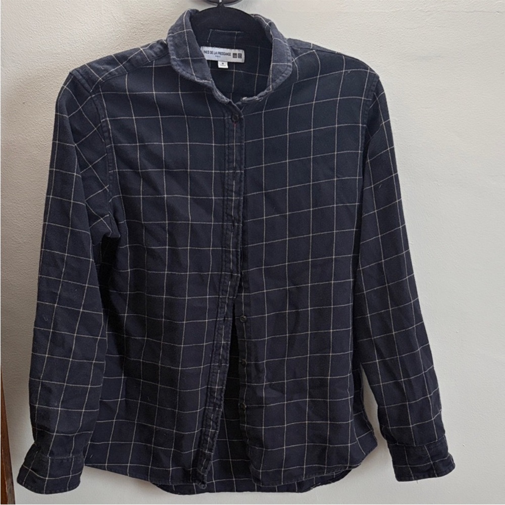 Uniqlo/Ines de la Fressange Black Checkered Shirt